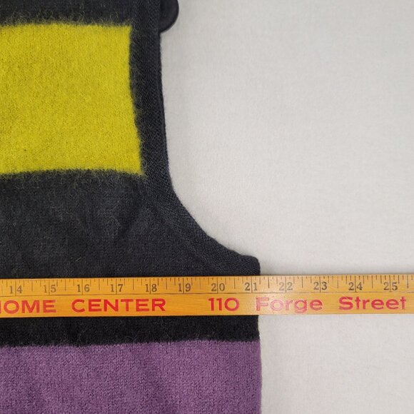 Catherine Stewart Block Stripe Sweater Vest Size L Wool Classic BellePointe Inc - Picture 8 of 10